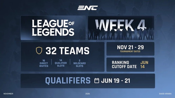 LoL』が国別対抗戦「Esports Nations Cup 2026」に採用決定！32ヶ国が