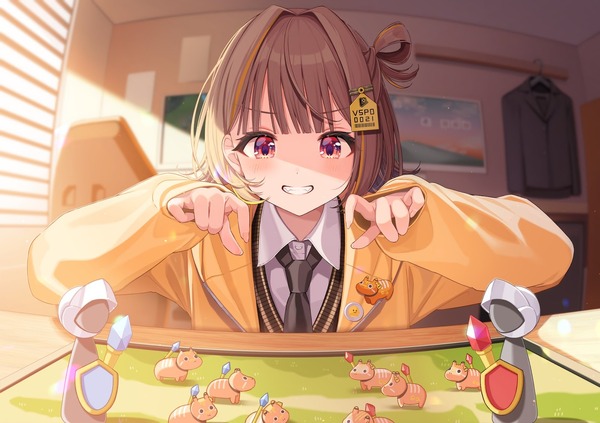 α1 ぶいすぽっ！ゆうべこ&制服 千燈ゆうひ スリーブ&プレイマット いつか『LoL』を広めるための大会を開きたい！」－ぶいすぽっ！が誇る