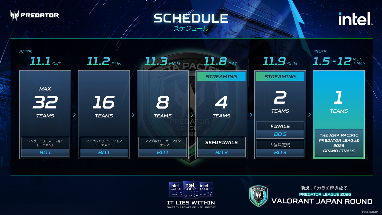 「Predator League 2026 VALORANT」日本予選が11月1日（土）から開催―代表が決まる8日、9日は配信も