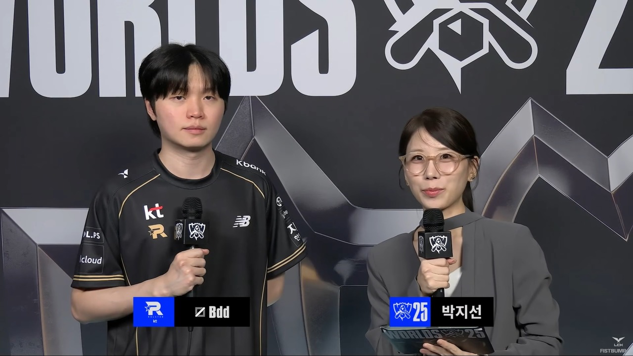 KT Bdd、CFO戦を振り返り「相手がやろうとしていることをうまくキャッチできた」と自己評価、対面のHongQ選手へのメッセージも【Worlds 2025インタビュー翻訳】
