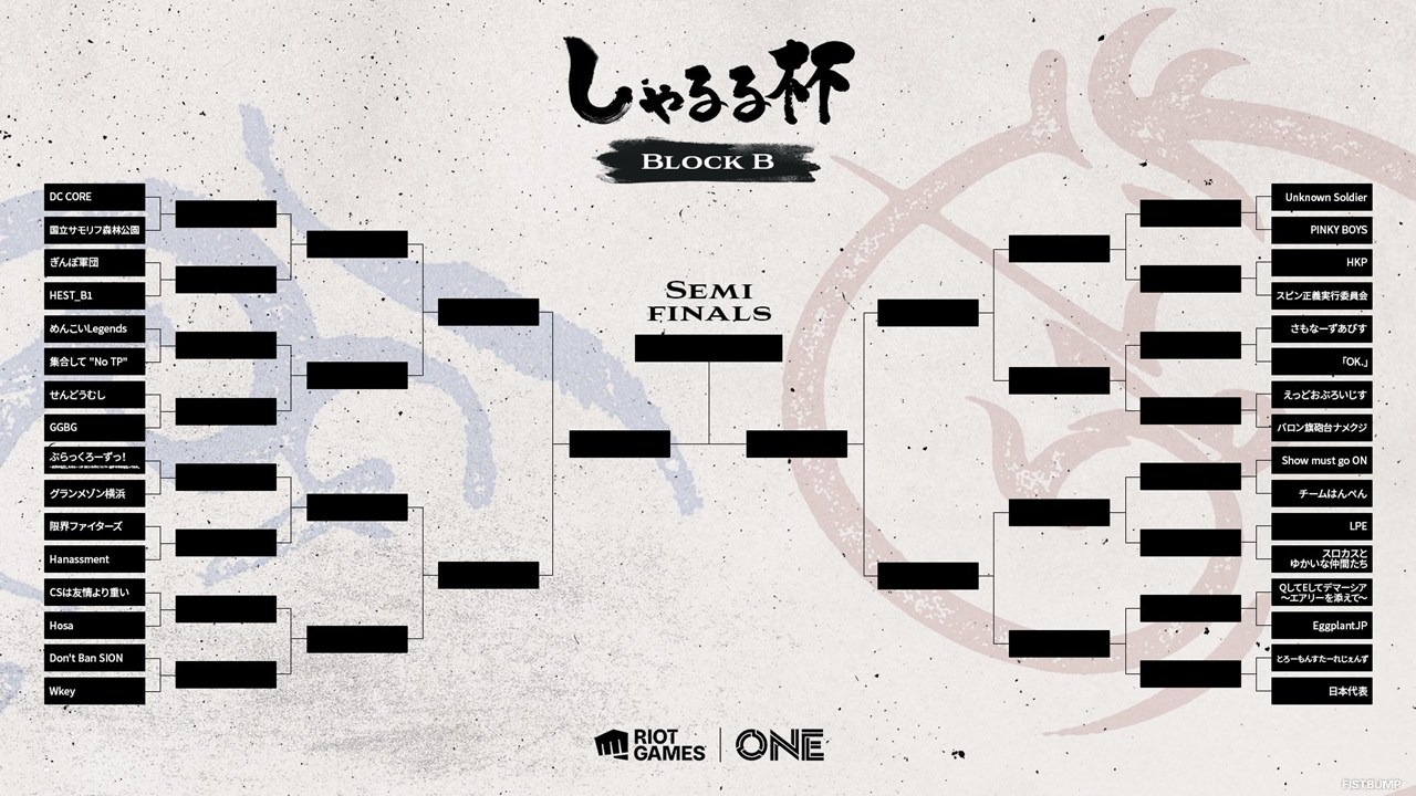 「しゃるる杯」第4回トーナメント表発表―葛葉、k4senらDC CORE、Zerost、歌衣メイカ、叶ほかゲストチームも【リーグ・オブ・レジェンド】