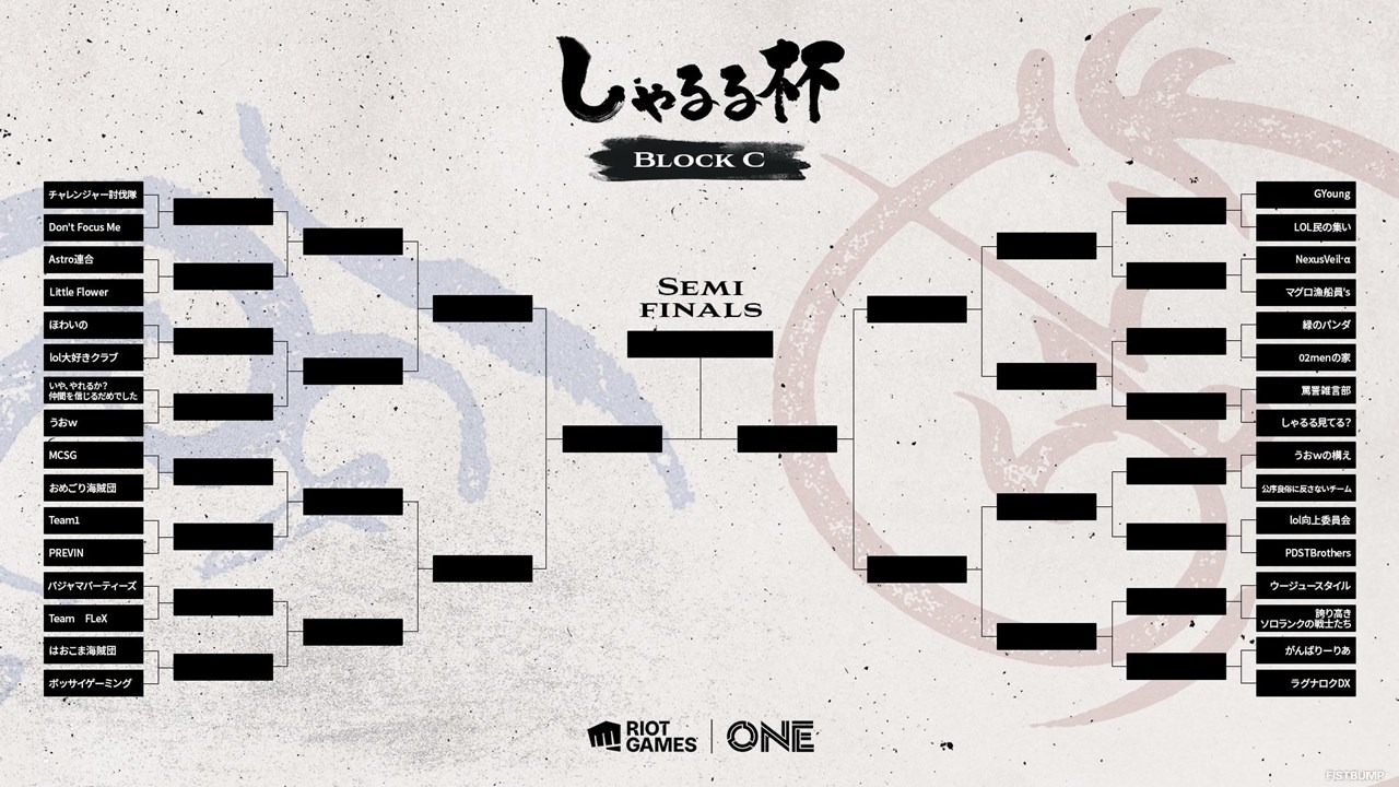「しゃるる杯」第4回トーナメント表発表―葛葉、k4senらDC CORE、Zerost、歌衣メイカ、叶ほかゲストチームも【リーグ・オブ・レジェンド】