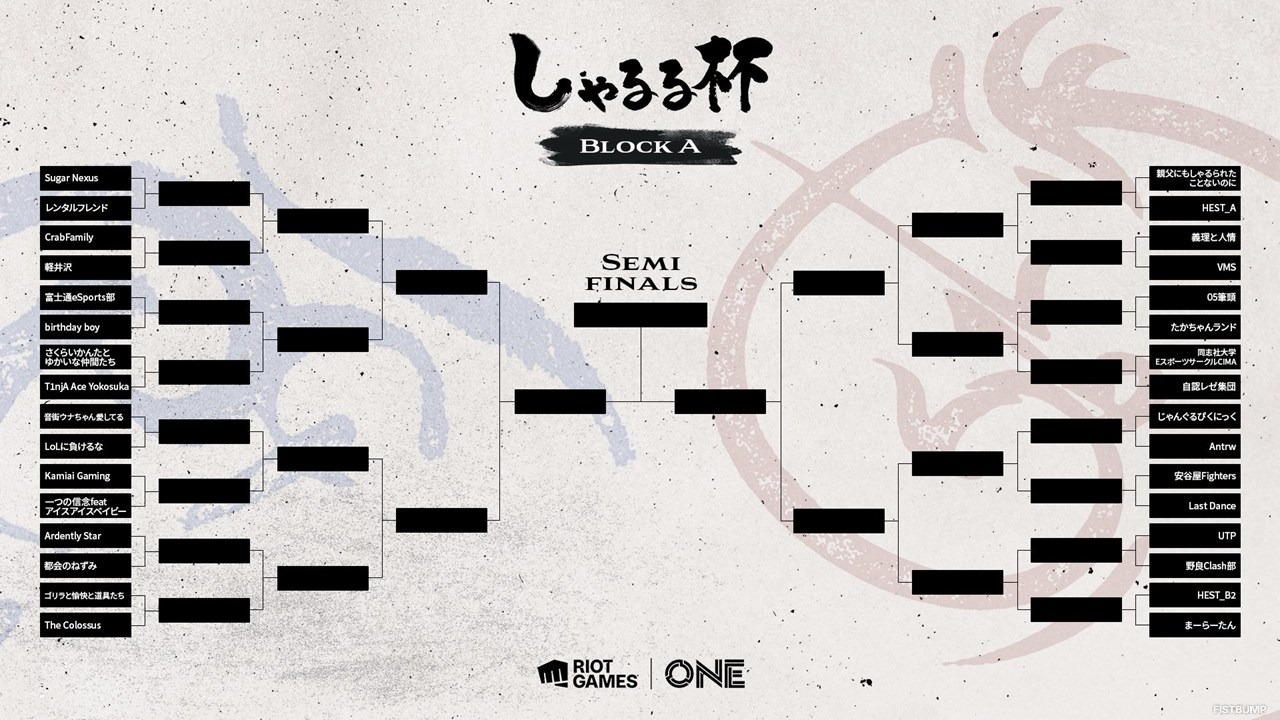 「しゃるる杯」第4回トーナメント表発表―葛葉、k4senらDC CORE、Zerost、歌衣メイカ、叶ほかゲストチームも【リーグ・オブ・レジェンド】