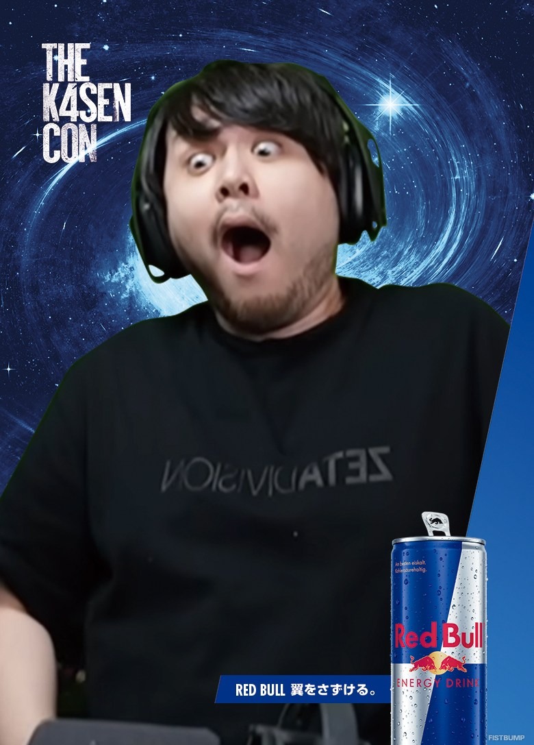 「Red Bull × The k4sen Con 2025」k4senデザインカード付き6缶パックが12月8日より発売―キーキャップが当たるキャンペーンも