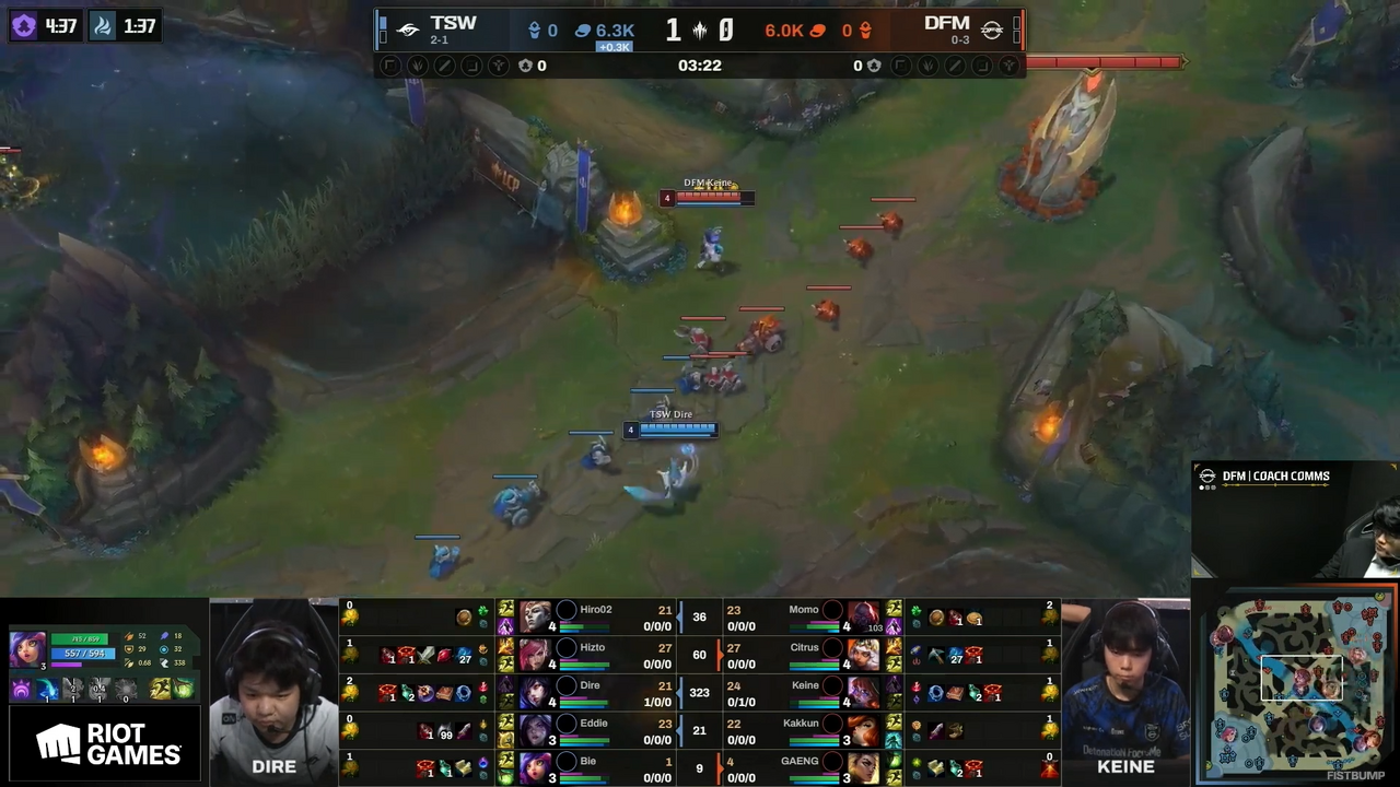 DFM Pazコーチ「結果が振るわず申し訳ないが、先週とは比べ物にならないぐらい良くなっている。これからも勝ちに行く」―強敵TSWに敗戦も、成長へ前向き【LCP 2026 Split 1】