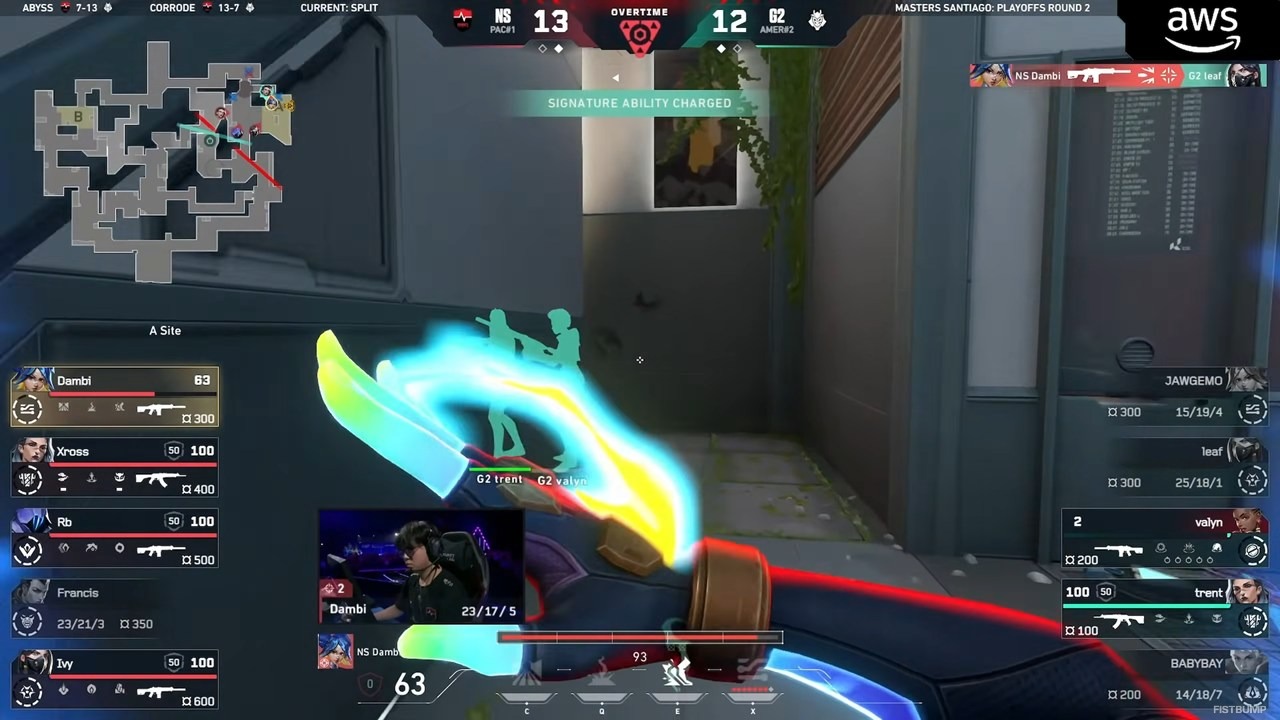 「Dambiは全く別のVALORANTをプレイしてるみたい」―NSがG2を破りアッパーファイナルへ進出！G2もDambiネオンを止められず【VALORANT Masters Santiago】