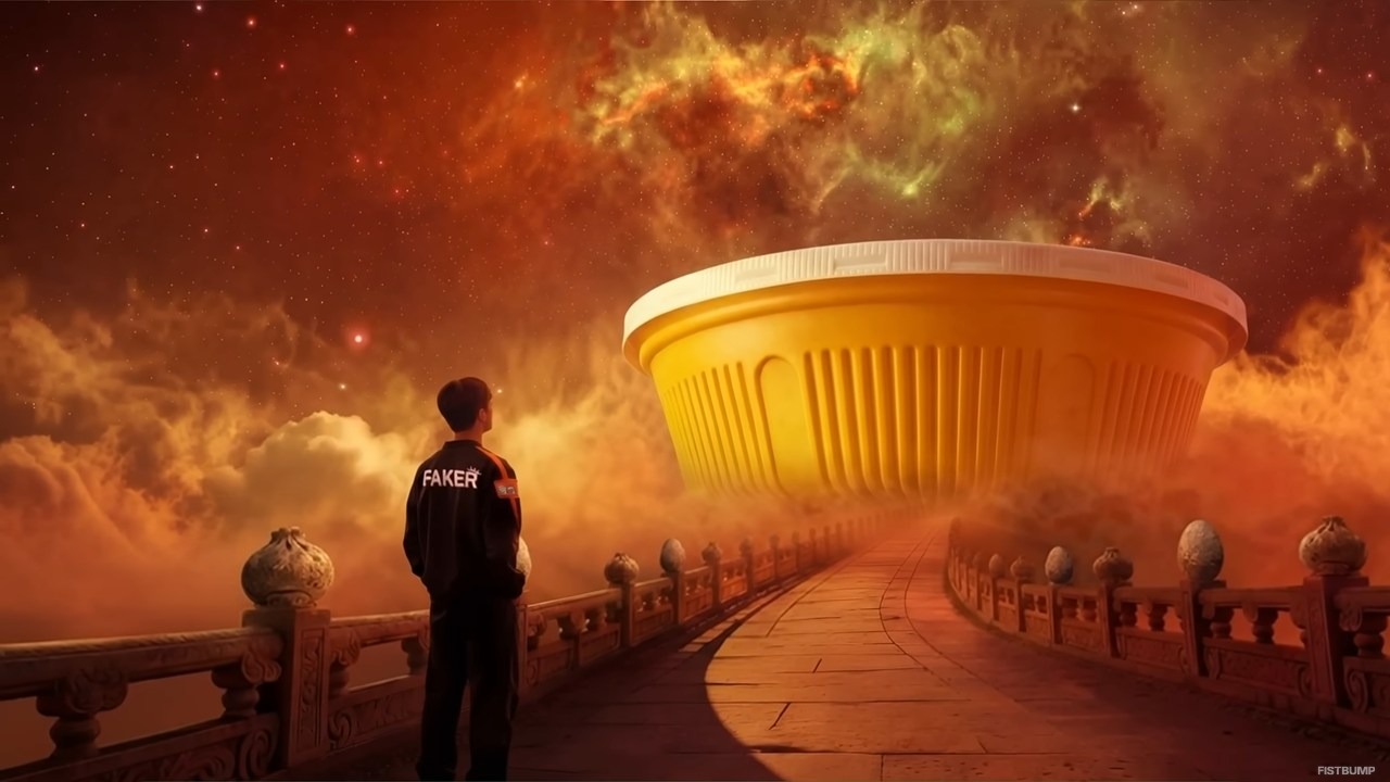 Fakerとカップ麺「王の蓋」コラボCMの新作公開―チャームでカップ麺を引き寄せたり、分身したり、WorldsPVパロったり