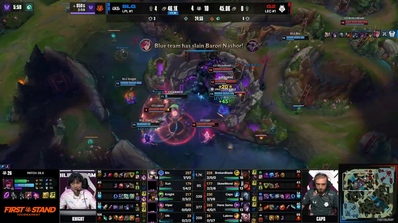 BLGが「First Stand 2026」優勝！LECの星・G2を振り切り、LPLの強豪が