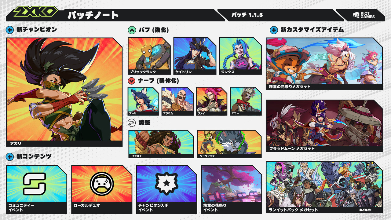 『2XKO』新チャンピオン「アカリ」参戦！「ローカルモードデュオ」や「精霊の花祭り」イベントを含むパッチ1.1.5が本日（4月8日）から実装
