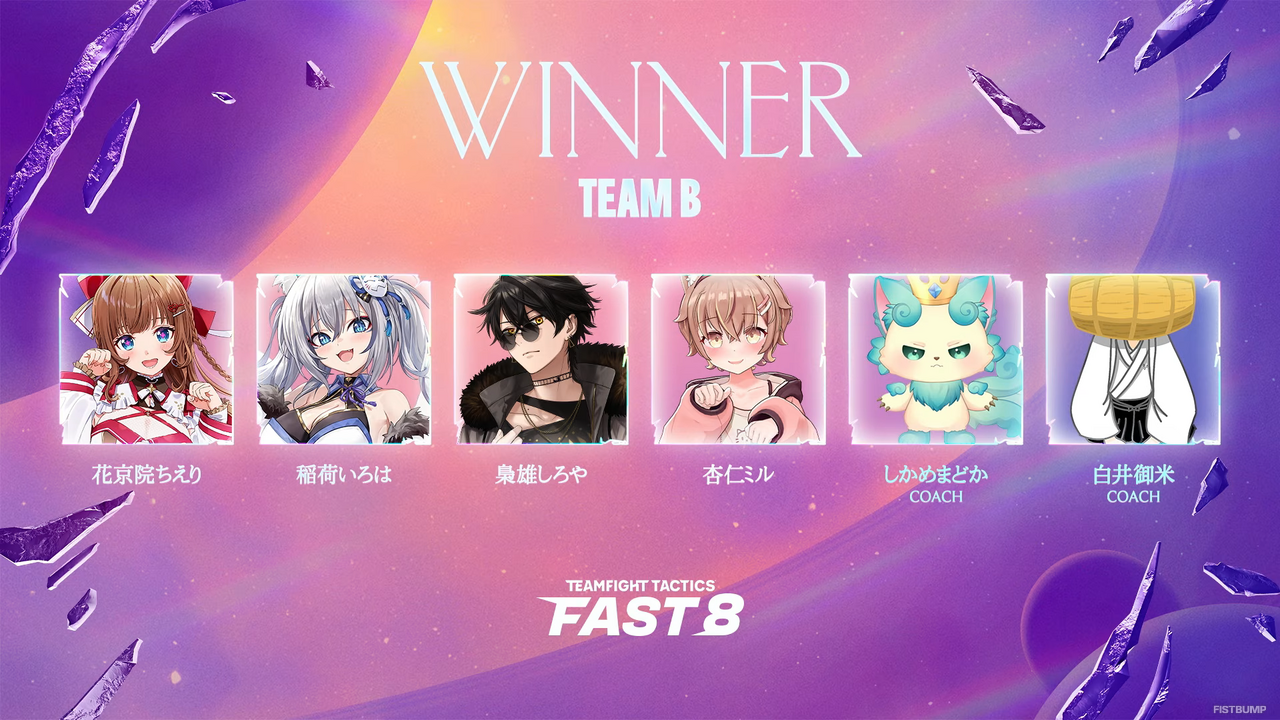 花京院ちえりら「チームB」が大逆転勝利！ 杏仁ミルのスーパープレイも飛び出した『TFT』イベント「FAST8」第三回結果