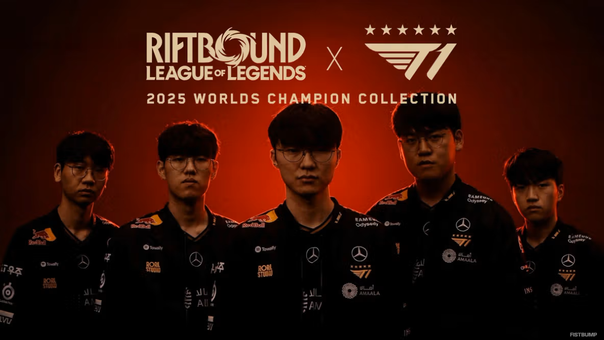 あの「T1」Worlds優勝メンバーが実物のカードに！TCG『Riftbound』Worlds 2025優勝記念コレクションの詳細が判明