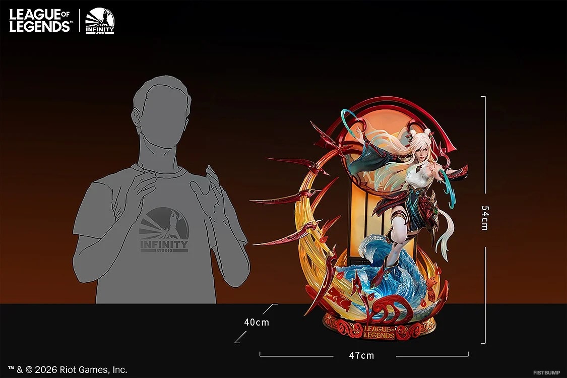 『LoL』「ミスメーカー イレリア」1/4スケールフィギュアが予約開始―17万5000円、高さ54cmのLED内蔵モデル