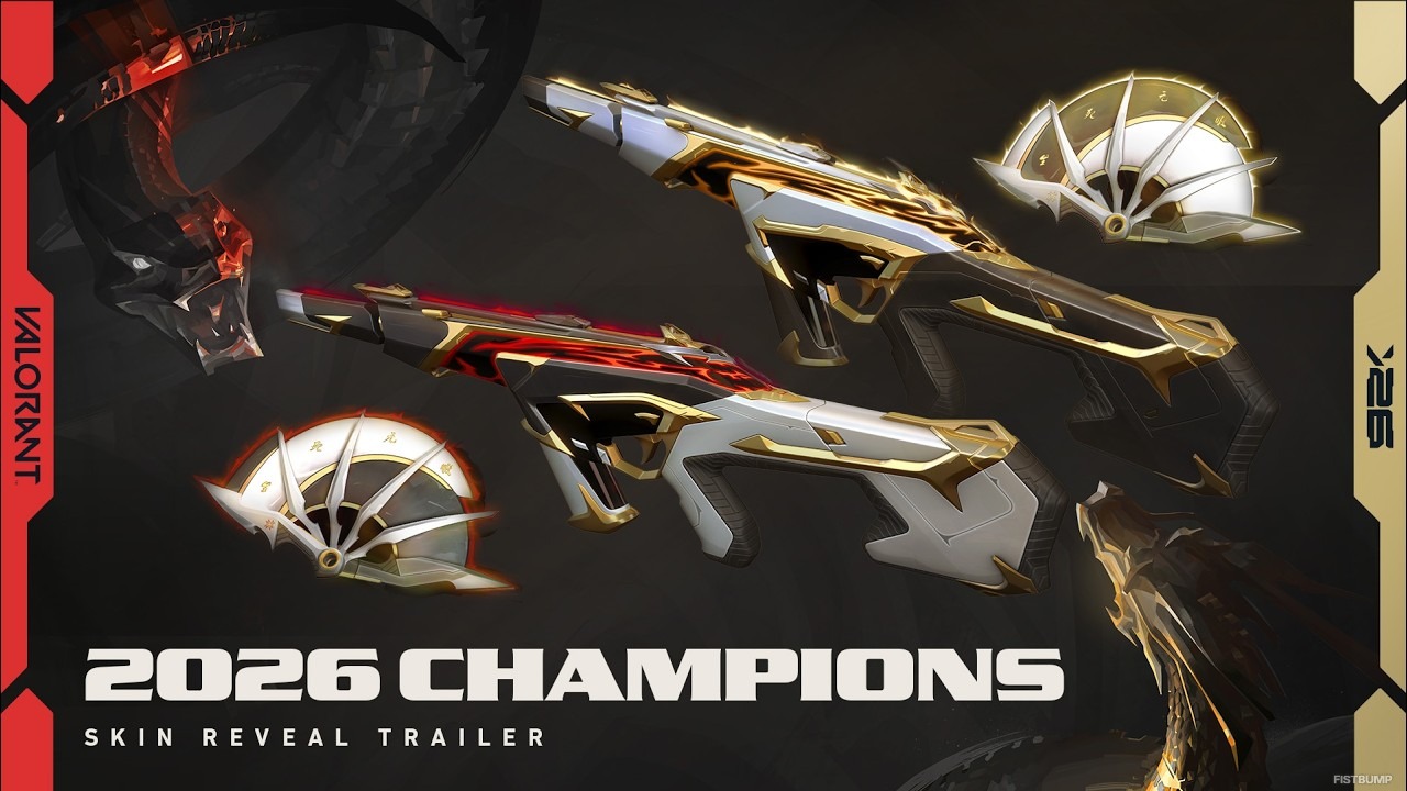 「Champions 2026」限定スキンの全貌が明らかに！今年は攻守でデザインが変わるファントム＆扇子【VALORANT】
