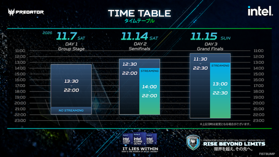 オフシーズンの国際大会「Predator League 2027 VALORANT」の日本予選が11月7日（土）から開催―出場チームの募集が開始