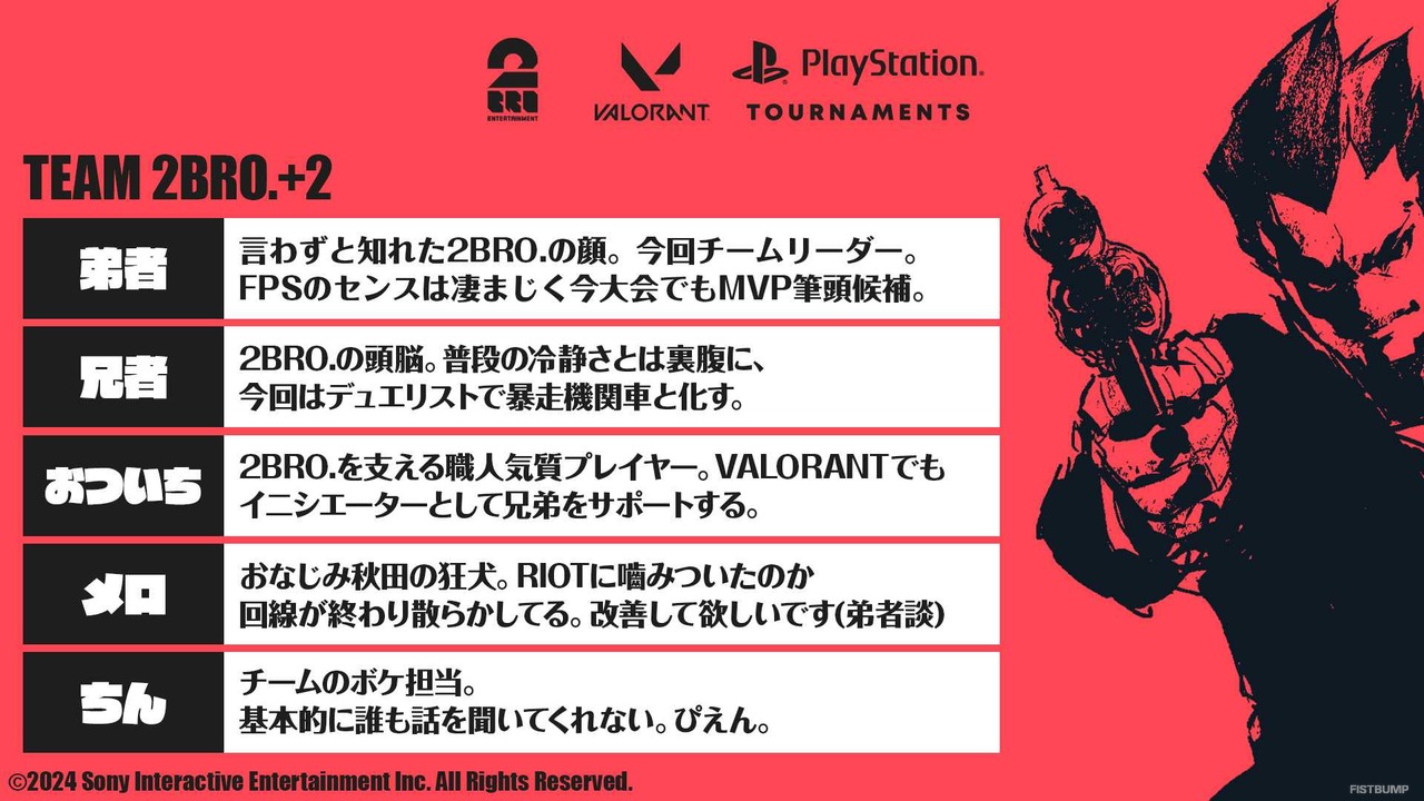 「2BRO. 弟者 meets PS5版VALORANT」は本日（10月13日）開催！弟者視点のユニークな全出場メンバー紹介まとめ