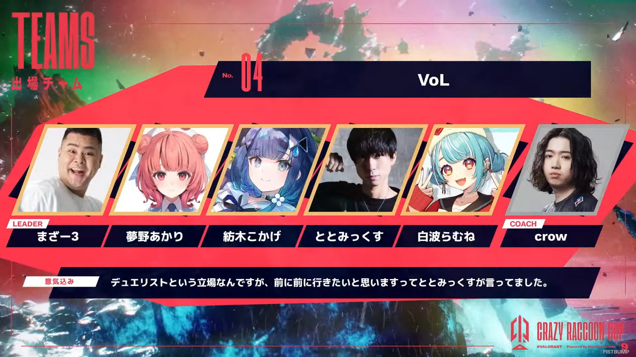 【第9回 CRカップ VALORANT】チーム「VoL」が優勝！まざー3が脅威のCRカップ3連覇を果たす【試合結果】