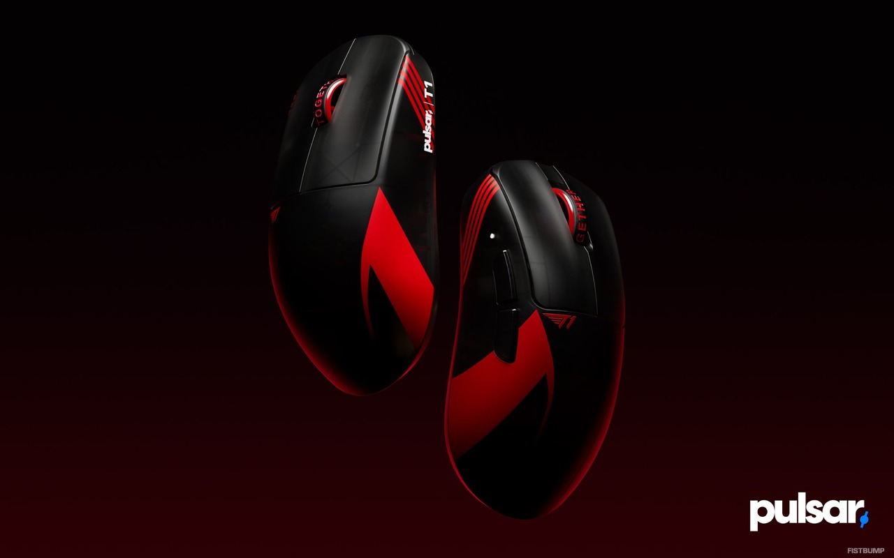 Pulsar × T1のコラボマウスのデザインが公開…黒基調に真紅のT1ロゴ刻まれる、まもなく発売か