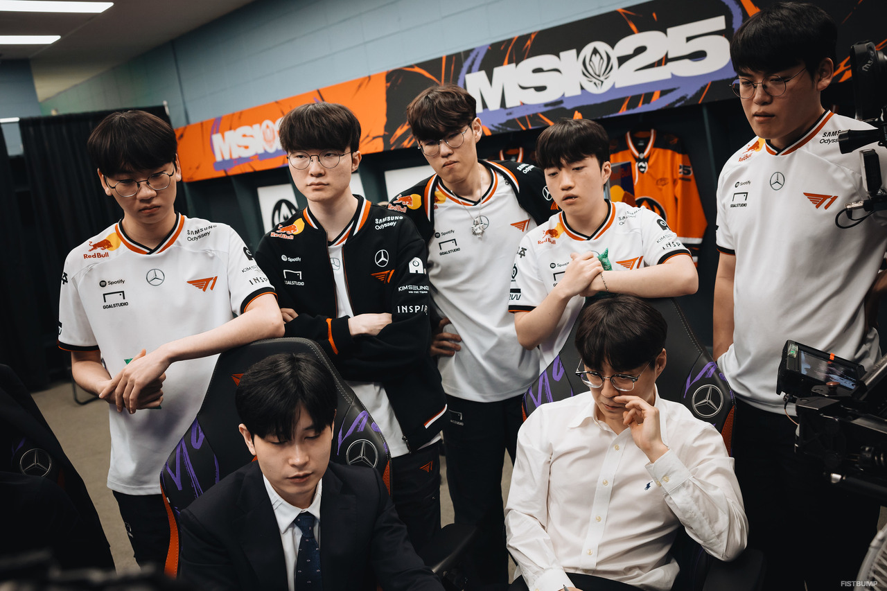 Faker「今日の敗戦はとても悔しい。次にGen.Gと対戦したら勝てる」惜しくも優勝を逃したT1のメンバーが試合後の心境を合同インタビューで語る【MSI 2025】