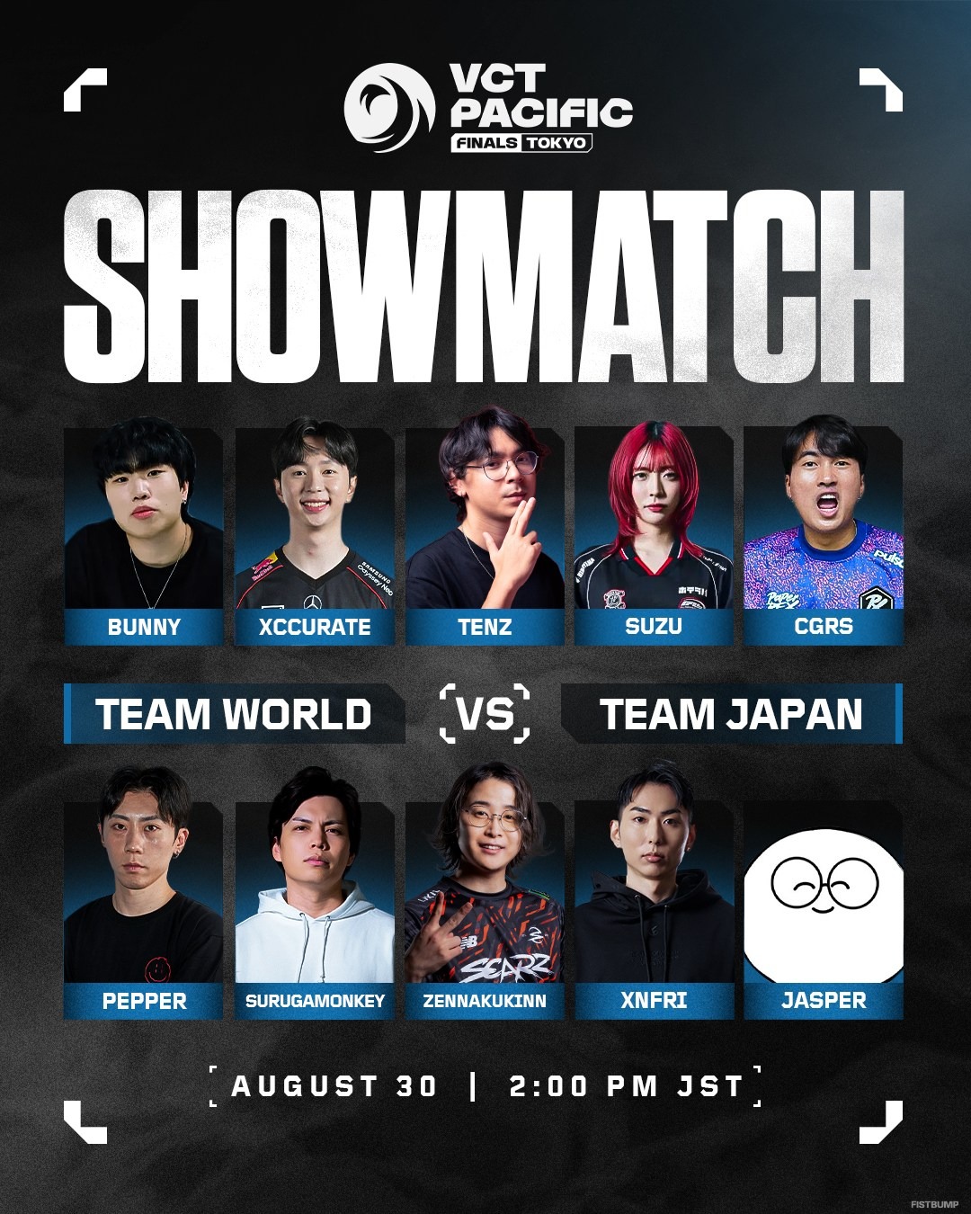 TenZ、CGRS、Xccurate、suzu、Bunnyが東京開催のVCT Pacificショーマッチに参戦！―じゃすぱー擁するデビクラ杯#3王者のGOAが挑む！【VCT Pacific Stage 2 Finals Tokyo】