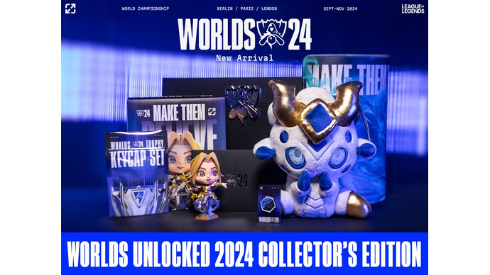 「バロン」ぬいぐるみがかわいい！「Worlds 2024」グッズの予約販売が開始―ラックスTシャツやフーディー、キャップなどがラインナップ【リーグ・オブ・レジェンド】 画像