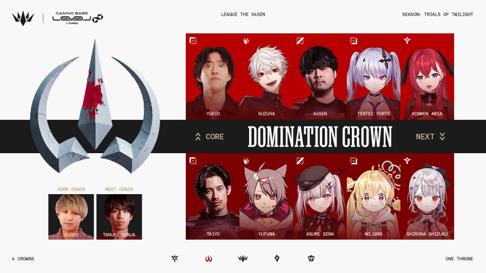 LTK シーズン2」Domination Crown（DC）メンバーが発表―COREの