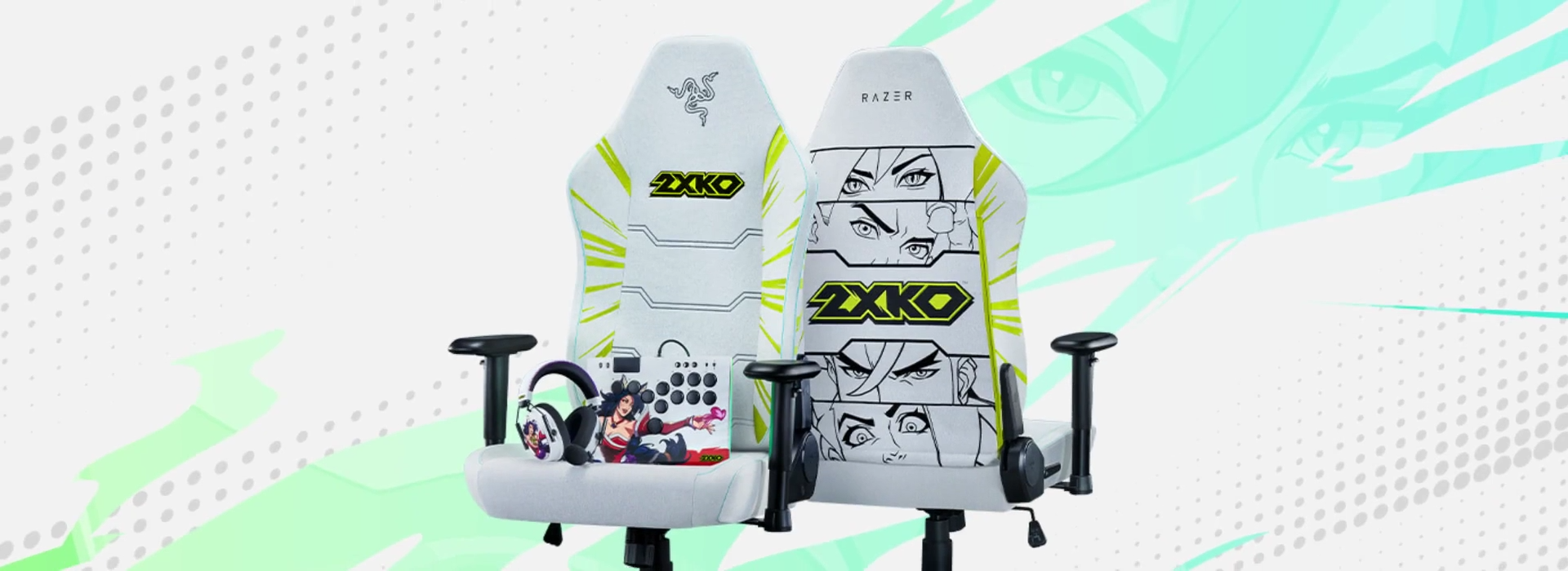 Rea_2.9ページ2個セット アーリデザインのレーバーレスアケコン、ヘッドセットが登場―『2XKO