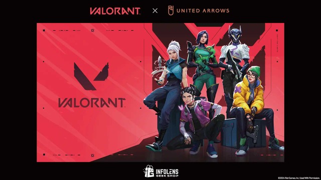 「VALORANT x UNITED ARROWS」コラボグッズが12月16日よりオンラインでも販売決定！Riot Games ONE 2024で先行販売されるグッズほか、通販限定スウェットも 画像