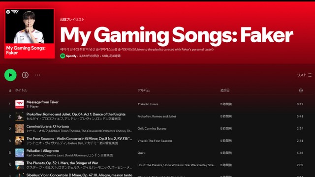 T1とSpotifyがコラボレーション―Faker、Gumayusiらが選曲したプレイリストが公開！ 画像