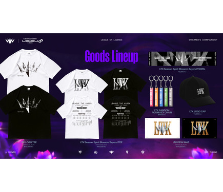 LTK（League The k4sen）グッズがお披露目、Tシャツやキャップ、チーム