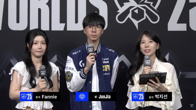 CFOがMSIのリベンジを果たし、T1に勝利！キヤナで大活躍のJunJiaがT1との激戦を振り返る【Worlds 2025インタビュー翻訳】