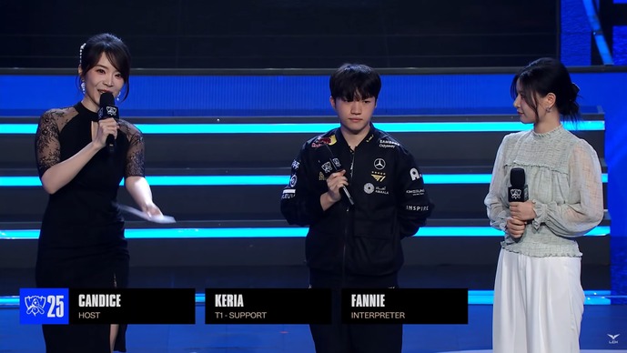 T1が100T相手に2-0で勝利し、スイスステージ最終戦へ！Keria「明日すぐ試合なのでコンディション管理をしっかりやりたい」【Worlds 2025インタビュー翻訳】