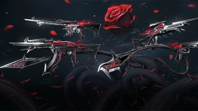『VALORANT』新スキン「ブラックソーン」発表―薔薇っぽいエフェクト、ヴァンダルやクラシックなど5種ラインナップ