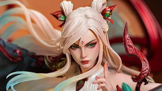 『LoL』「ミスメーカー イレリア」1/4スケールフィギュア、予約は10月7日まで―17万5000円、高さ54cmのLED内蔵モデル