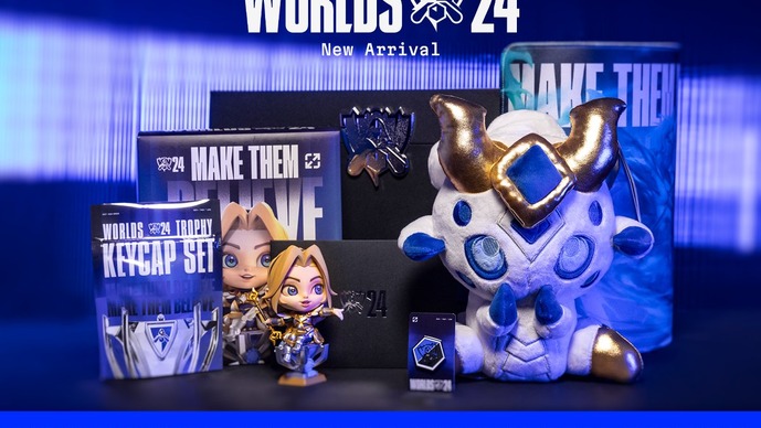 「バロン」ぬいぐるみがかわいい！「Worlds 2024」グッズの予約販売が開始―ラックスTシャツやフーディー、キャップなどがラインナップ【リーグ・オブ・レジェンド】