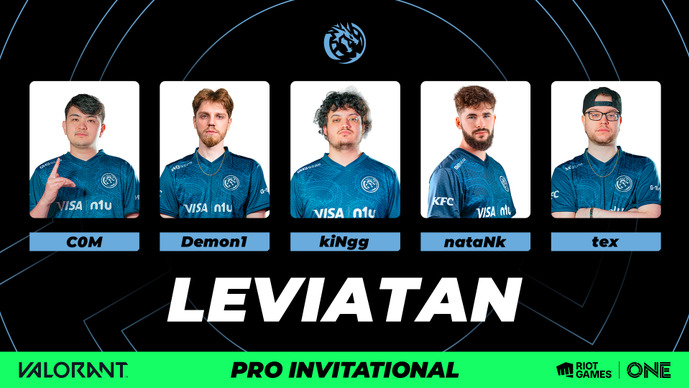 Leviatánが「Riot Games ONE」に挑む新ロスターを発表！「VALORANT PRO INVITATIONAL」に出演するチーム、選手が出揃う