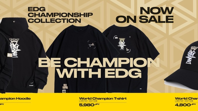 EDG「Champions 2024」優勝を祝した記念グッズが発売決定…フーディー、Tシャツ、キャップがラインナップ【VALORANT】