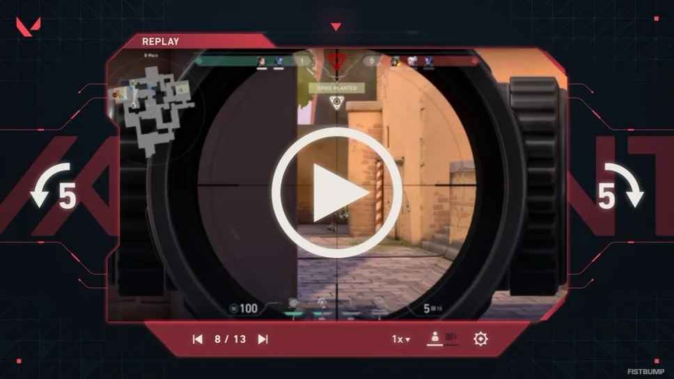 【VALORANT パッチノート 11.06 公開】待望の「リプレイ」機能がPC版に登場！戦った試合をいろんな視点で振り返ることができる
