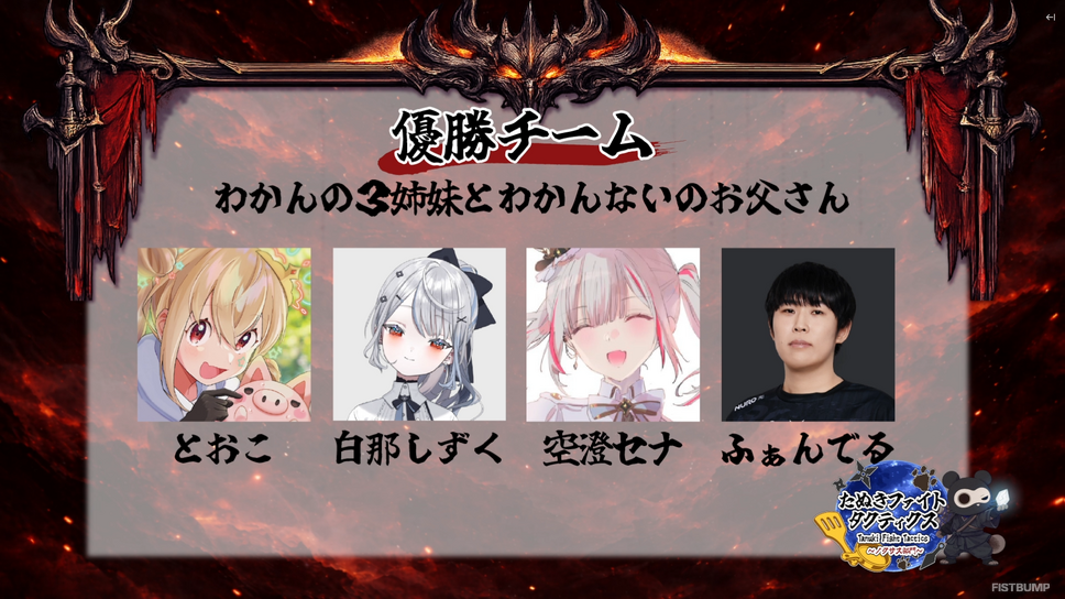 【たぬファイ】とおこ、白那しずく、空澄セナの三姉妹チームがノクサス部門を優勝！『TFT』“800戦”以上の練習を重ねた白那しずくが大会MVPに