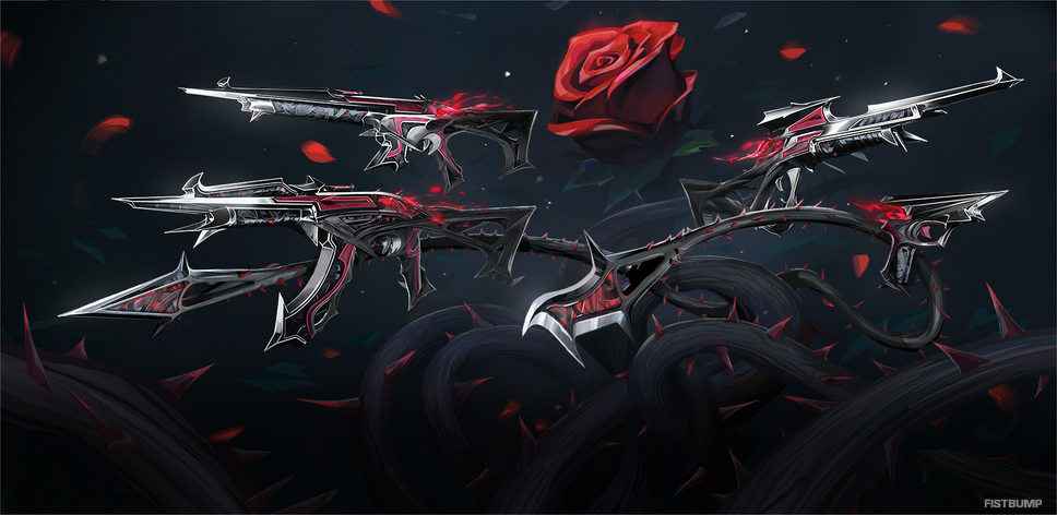 『VALORANT』新スキン「ブラックソーン」発表―薔薇っぽいエフェクト、ヴァンダルやクラシックなど5種ラインナップ