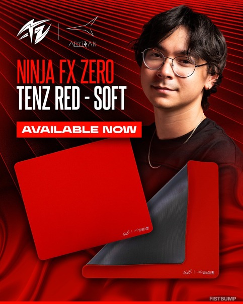 TenZ × ARTISANコラボマウスパッド「TenZ Red」が登場！レジェンドと日本の有名マウスパッドメーカーが夢のコラボ