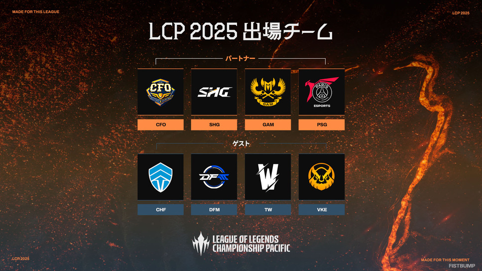 SHGとDFMが出場決定！ 新リーグ「LCP」の2025年シーズンに出場する8チームが発表【リーグ・オブ・レジェンド】